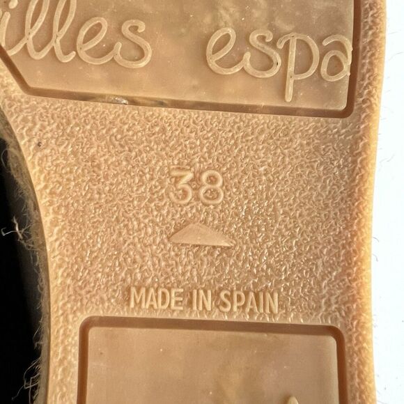 Eric Michael Serena Platform Black Suede Espadrilles Slip On Zipper Shoes 38 - Picture 9 of 10